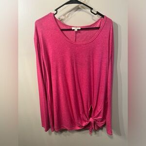 Umgee Long Sleeve Side Tie Shirt Women’s